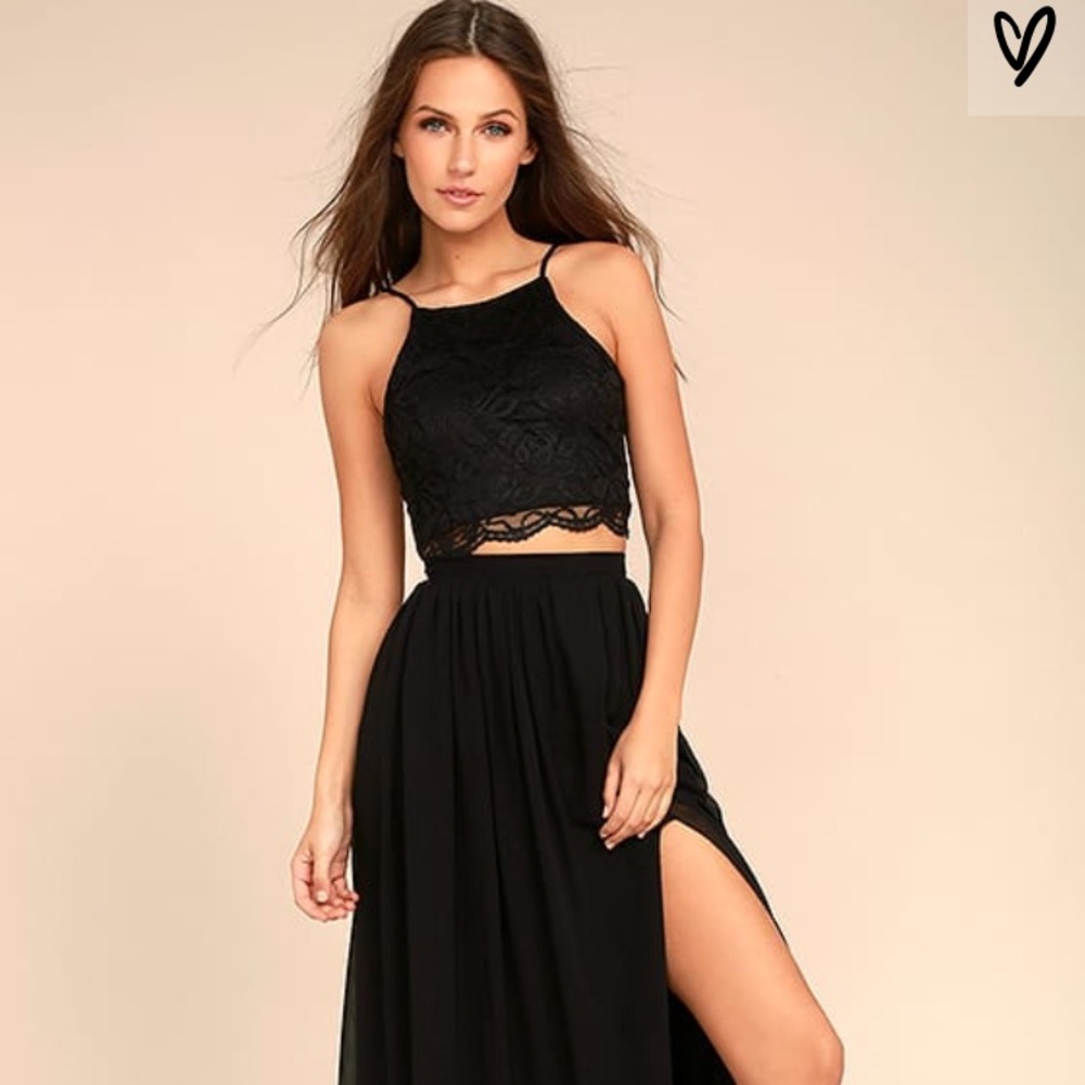 Lulu’s two piece midnight memories prom dress✨